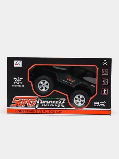 Radioboshqaruvli o‘yinchoq Jeep mashina, 1:16, tovushli va yorug‘likli, Off-Road Extreme (Qora) — 5