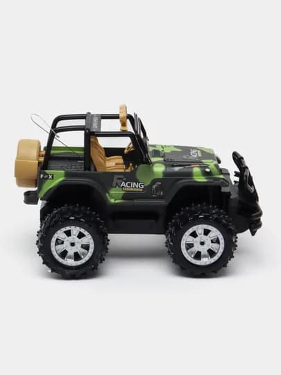 Radioboshqaruvli o‘yinchoq Jeep mashina, 1:16, tovushli va yorug‘likli, Off-Road Extreme (Qora) — 3