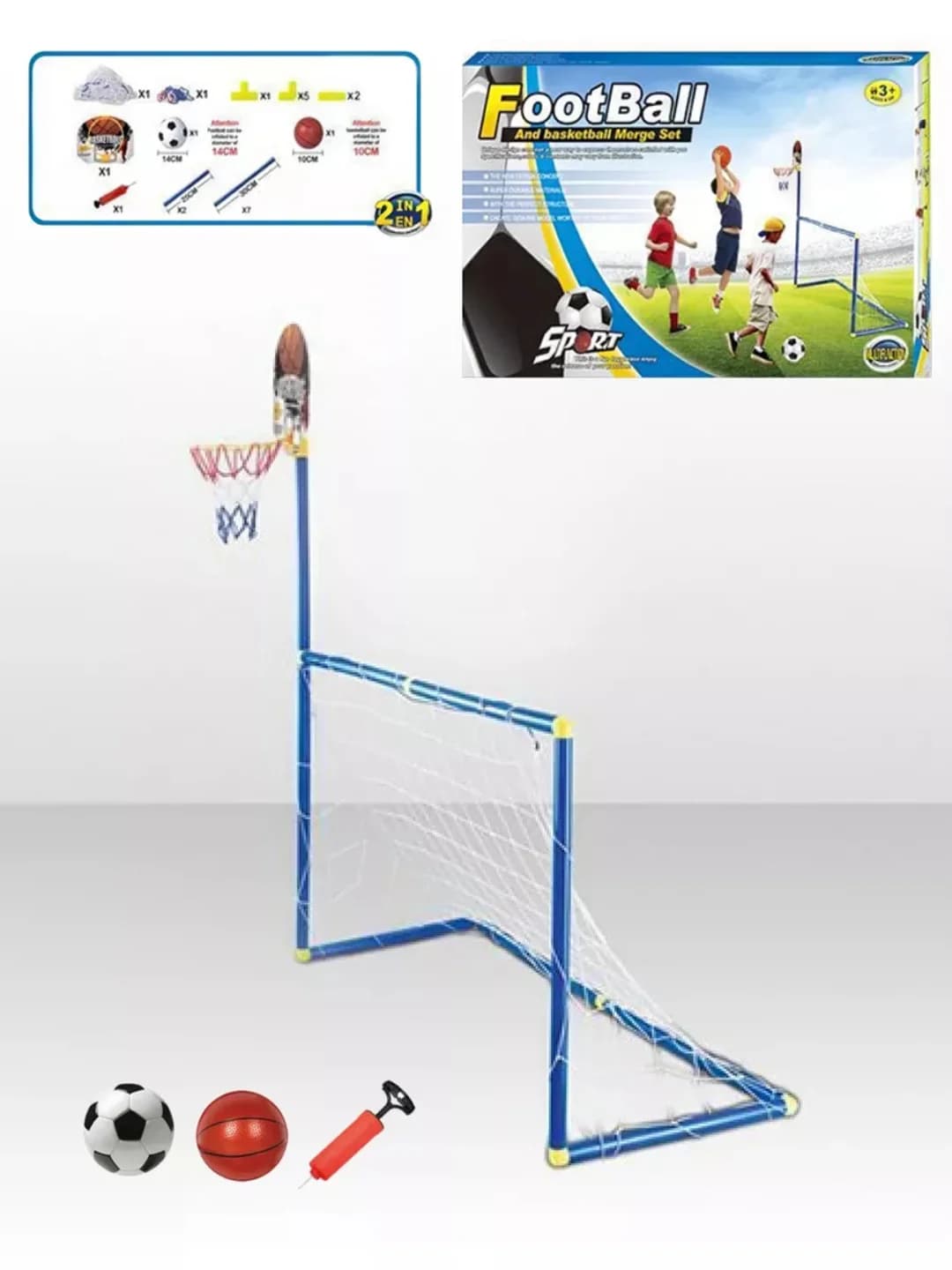 Basketbol halqa va futbol darvozasi - universal sport to‘plami — 2