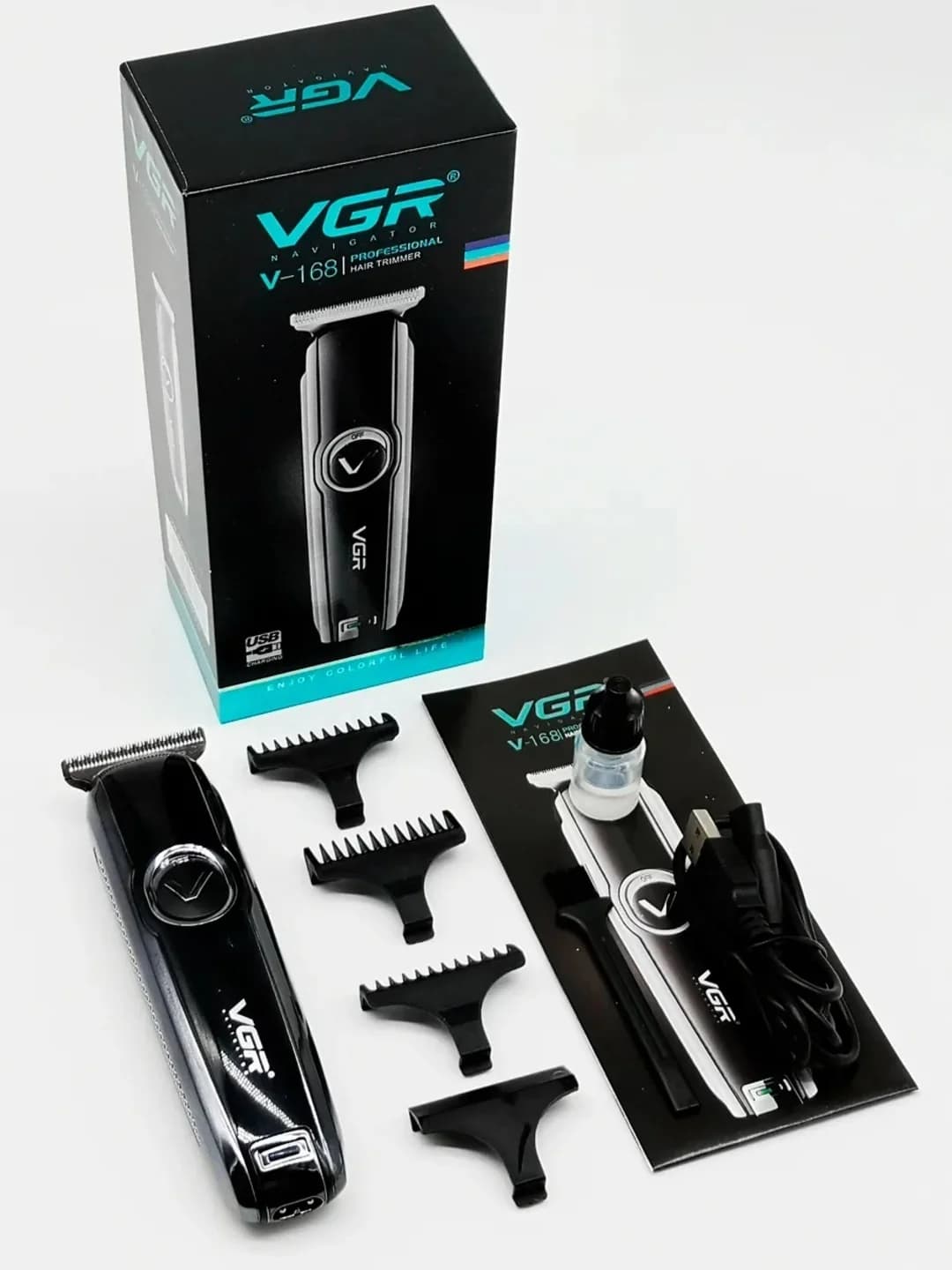 Simsiz professional soch olish mashinkasi VGR V-168, 0.4–3 mm, 100 daqiqa ishlash  — 7